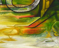 Artwork: At War with Words (detail), 2014 by artist Emma Lloyd, Acrylic on canvas