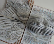 Artwork: Emergence (detail), 2010 by artist Emma Lloyd, Sculpted books