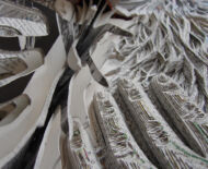 Artwork: Emergence (detail), 2010 by artist Emma Lloyd, Sculpted books