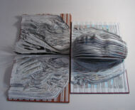 Artwork: Emergence, 2010 by artist Emma Lloyd, Sculpted books