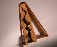 Artwork: Evolution Triptych (Part III - detail), 2004 by artist Emma Lloyd, Sculpted book