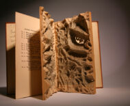 Artwork: Evolution Triptych (Part III - detail), 2004 by artist Emma Lloyd, Sculpted book