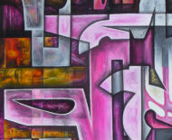 Artwork: Fragments of Me (detail), 2014 by artist Emma Lloyd, Acrylic on canvas