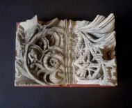 Artwork: Sonetti, 2014 by artist Emma Lloyd, Sculpted book
