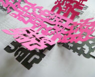 Artwork: Tameidiau Ohona'i (detail), 2013 by artist Emma Lloyd, Double-sided sculpted screen print