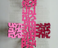 Artwork: Tameidiau Ohona'i, 2013 by artist Emma Lloyd, Double-sided sculpted screen print