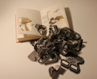 Artwork: Void, 2016 by artist Emma Lloyd, Sculpted book