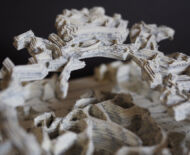 Artwork: Between and Beyond (detail), 2017 by artist Emma Lloyd, Sculpted book