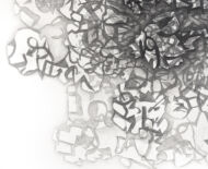 Artwork: Wingdings (detail) - Rawnesser and Glissemo Project, 2015 by artist Emma Lloyd, Ball print, graphite and pencil on cartridge paper