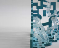 Artwork: They Sleep (detail), 2018 by artist Emma Lloyd, laser cut MDF, acrylic and water clear resin