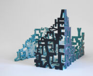 Artwork: They Sleep, 2018 by artist Emma Lloyd, laser cut MDF, acrylic and water clear resin
