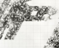 Artwork: Slider (detail), 2017 by artist Emma Lloyd, ball print, pencil and graphite on graph paper