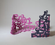 Artwork: We Sleep, 2018 by artist Emma Lloyd, laser cut MDF and acrylic