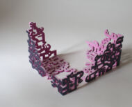 Artwork: We Sleep, 2018 by artist Emma Lloyd, laser cut MDF and acrylic