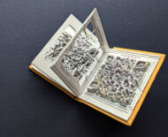 Artwork: Lockdown 2.0, 2022 by artist Emma Lloyd, sculpted book