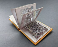 Artwork: Lockdown 2.0, 2022 by artist Emma Lloyd, sculpted book