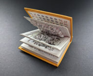 Artwork: Lockdown 2.0 (detail), 2022 by artist Emma Lloyd, sculpted book