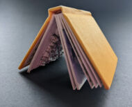 Artwork: Lockdown 2.0 (detail), 2022 by artist Emma Lloyd, sculpted book