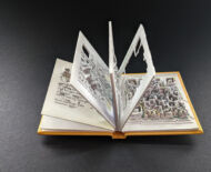 Artwork: Lockdown 2.0, 2022 by artist Emma Lloyd, sculpted book